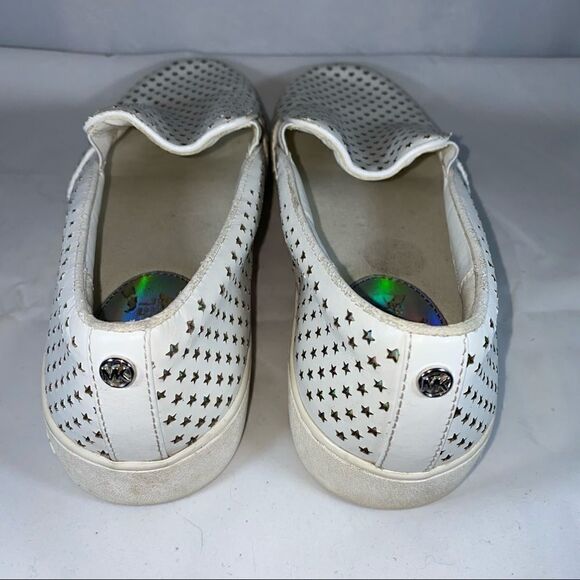 Michael Kors White Leather Stars Sneakers Sz 8 (38.5) - Picture 7 of 11